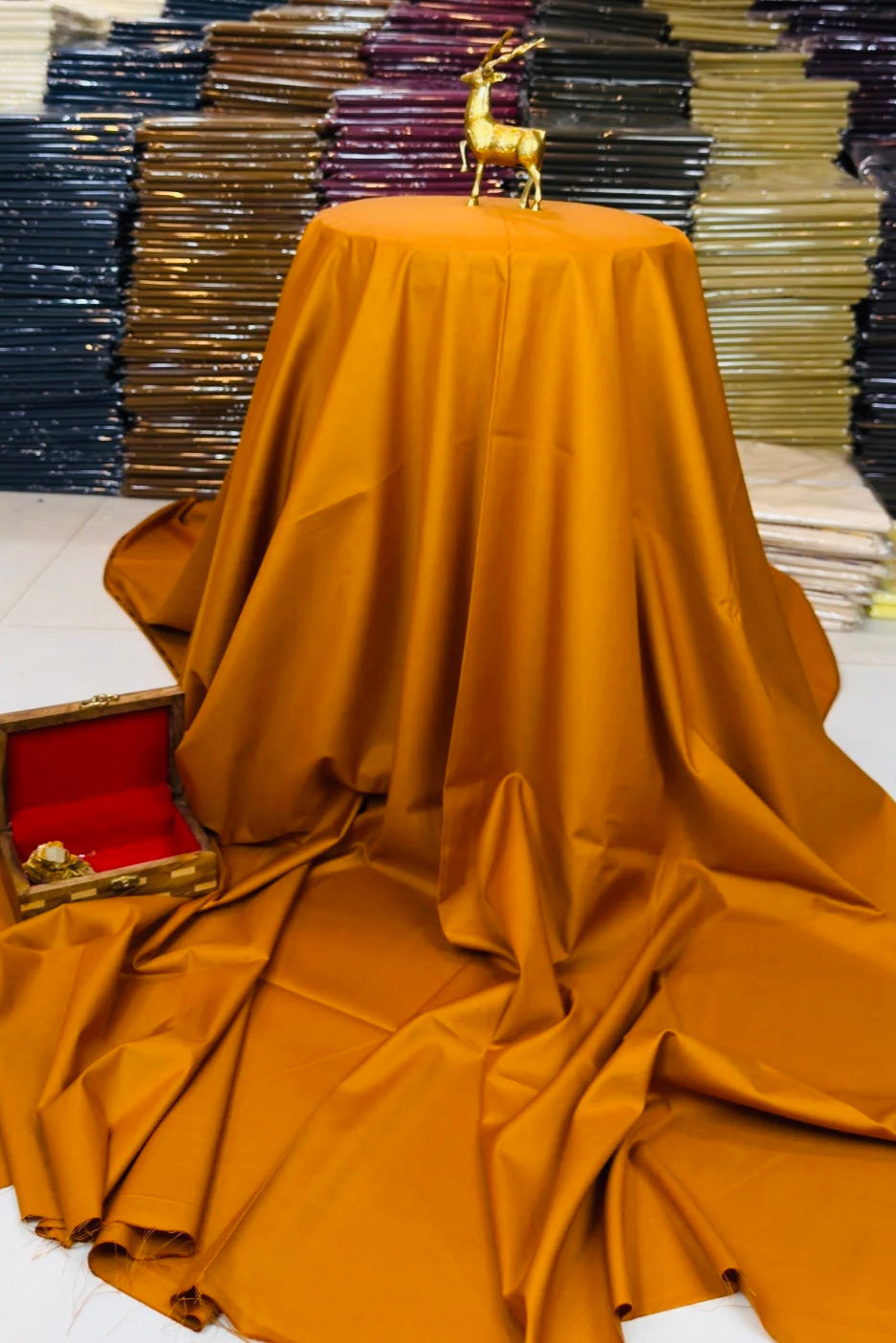 Italian Boski 4 Season Fabric - GOLD CAMEL